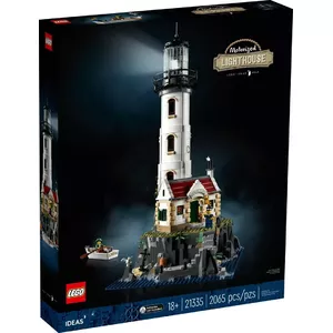 LEGO Ideas motorized Lighthouse set 21335 — 2,065 pieces, motorized light and rotating function, includes 2 minifigures