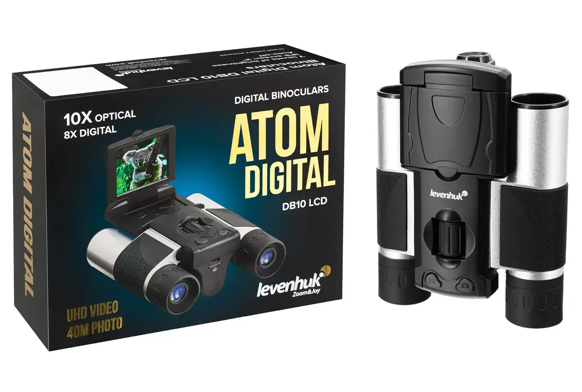 Binoklis Levenhuk Atom DB10 10× ar 2MP kameru Photo 10