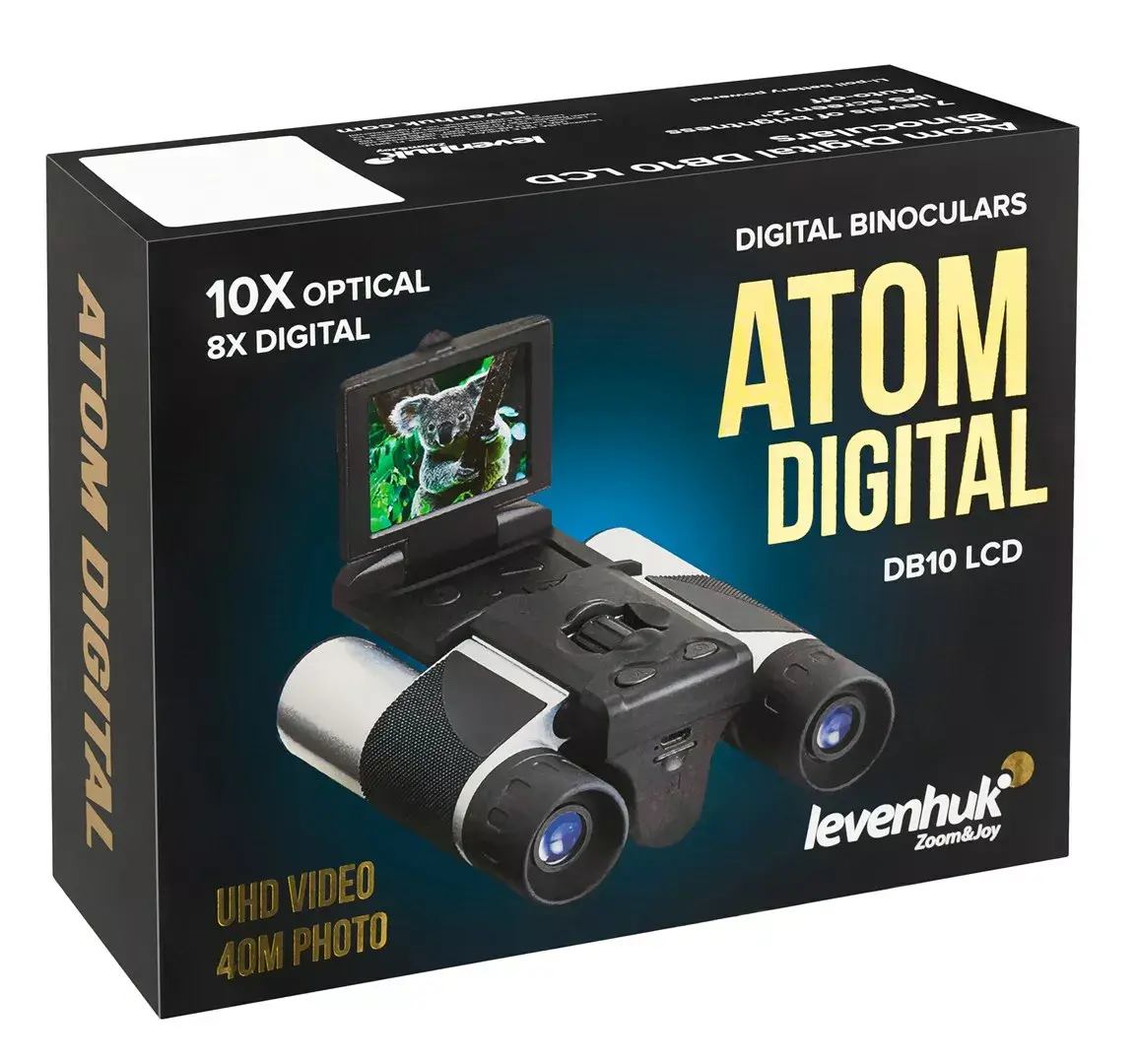 Binoklis Levenhuk Atom DB10 10× ar 2MP kameru Photo 11