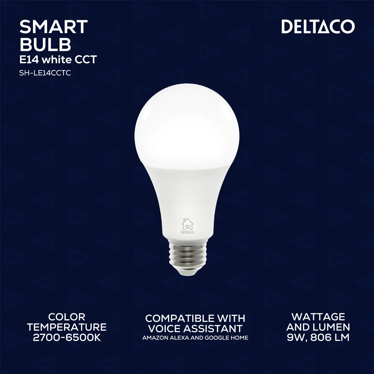 Умная лампа Deltaco SH-LE27CCTC Photo 2