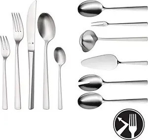 WMF Corvo flatware set 66 pieces Stainless steel Cromargan Protect matte scratch-resistant dishwasher-safe