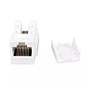 RJ45 Keystone plug SCHRACK HVSMRJ6UWS Cat.6 white