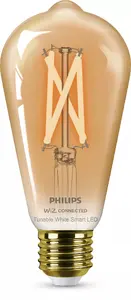 Светодиодная лампа Philips ST64 7W (экв. 50W) E27 янтарная, полупрозрачная