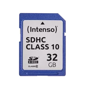 SDHC flash memory card INTENSO 32GB Class 10, 25 MB/s, black