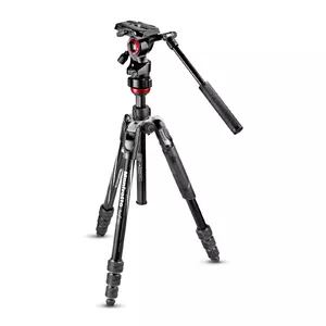 Statīvs Manfrotto MVKBFRT-LIVE Digitālajām/filmu kamerām 3 kājas Melns Sarkans Sudrabs