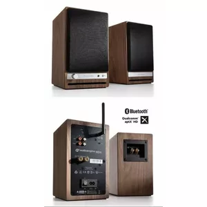 Wireless Speaker Desktop Audioengine HD4 Walnut — Active Bluetooth 5.0 Speakers with Built-in DAC and Dual Inputs