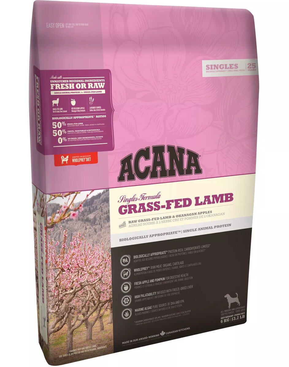 Sausais barības suns ACANA Grass‑fed Lamb