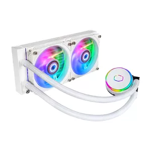 Cooler Master MasterLiquid PL240 Flux White Edition šķidruma dzesēšanas sistēma ar 120 mm ventilatoriem