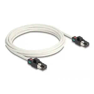 DeLOCK Network Cable RJ45 plug to plug Cat.6A S/FTP 3m white