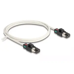 Сетевой кабель DeLOCK RJ45 plug to plug Cat.6A S/FTP 1 м белый