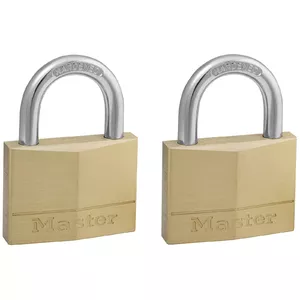 Навесной замок MASTERLOCK 50 мм, корпус из цельной латуни, комплект из 2 шт.