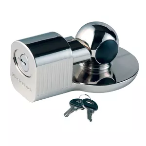 Piekabes slēdzene MASTER LOCK Universal trailer coupler lock Sudraba Plakana atslēga