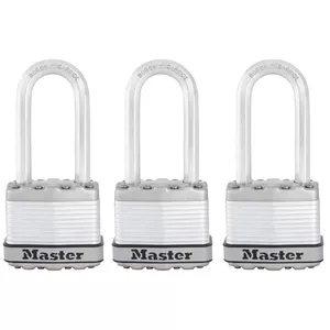 Atslēga MASTER LOCK 45mm Excell laminēts tērauds 3 iepakojumā ar 51mm āķi