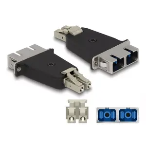 DeLOCK Оптический волоконный гибридный соединитель LC Duplex male к SC Duplex female бежевый