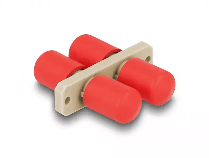 DeLOCK Optical Fiber Coupler ST Duplex beige Photo 2