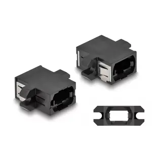DeLOCK Optical Fiber Coupler MPO female to MPO female black