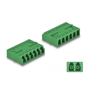 DeLOCK Optical Fiber Coupler HD LC Hexaplex female to LC Hexaplex female green