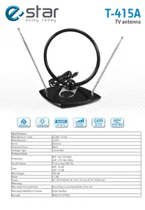 Satelīta TV antena ESTAR T-415A — kompakta antena TV uztveršanai