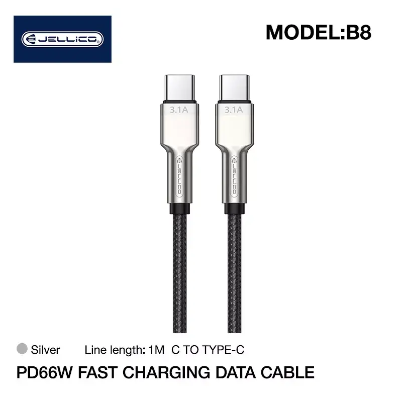 USB-C Charger Cable Jellico B8 66W 1 m Photo 2