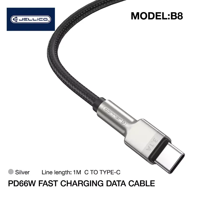 USB-C Charger Cable Jellico B8 66W 1 m Photo 5