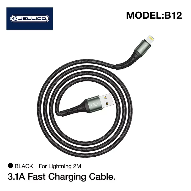 Jellico B12LIGBK Lightning — USB kabelis 2 m Photo 4