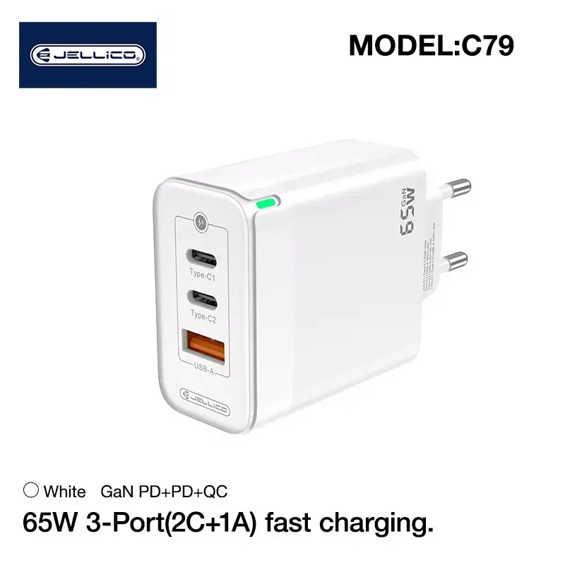 Jellico C79 GaN 65W USB-C lādētājs Photo 2