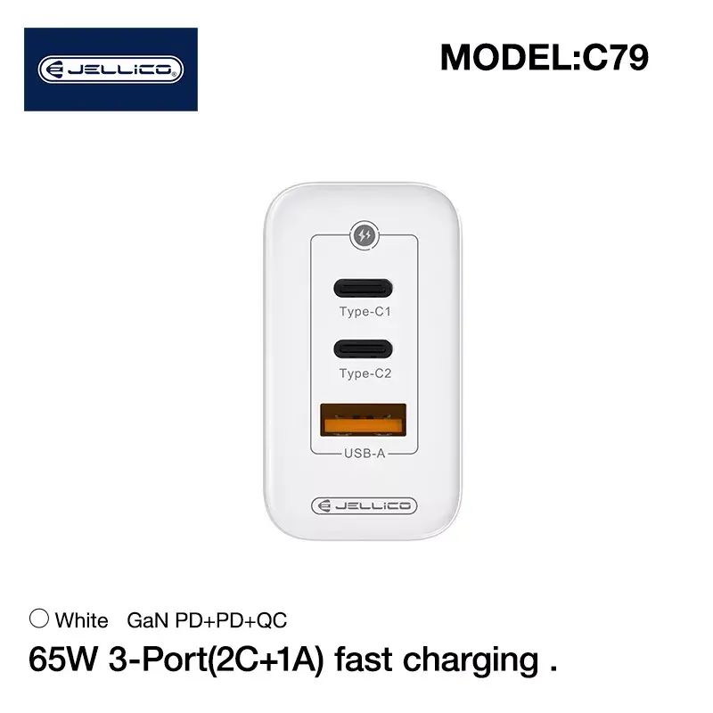 Jellico C79 GaN 65W USB-C lādētājs Photo 3