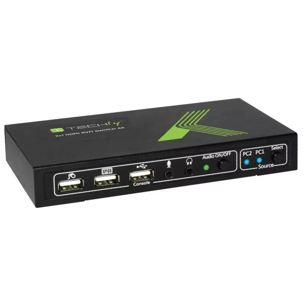 KVM Switch Techly 2x1 USB HDMI 4Kx2K IDATA KVM-HDMI2U Photo 2