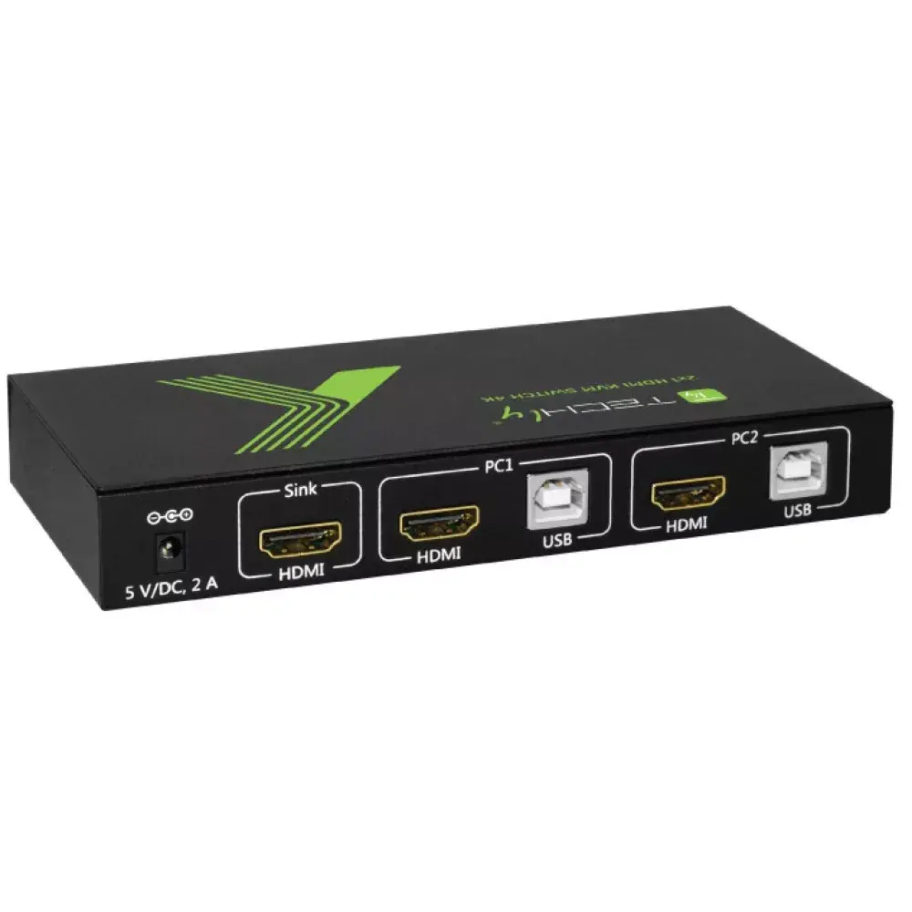 KVM Switch Techly 2x1 USB HDMI 4Kx2K IDATA KVM-HDMI2U Photo 3