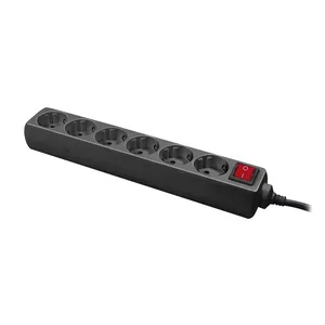 LogiLink LPS202B pagarinātājs 1,4 m 6 Maiņstrāvas izvade (-s) Melns