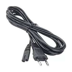 Сетевой кабель Akyga AK-RD-02A, CEE7/16 — C7, 3 м, 250 В, 2.5 A, чёрный