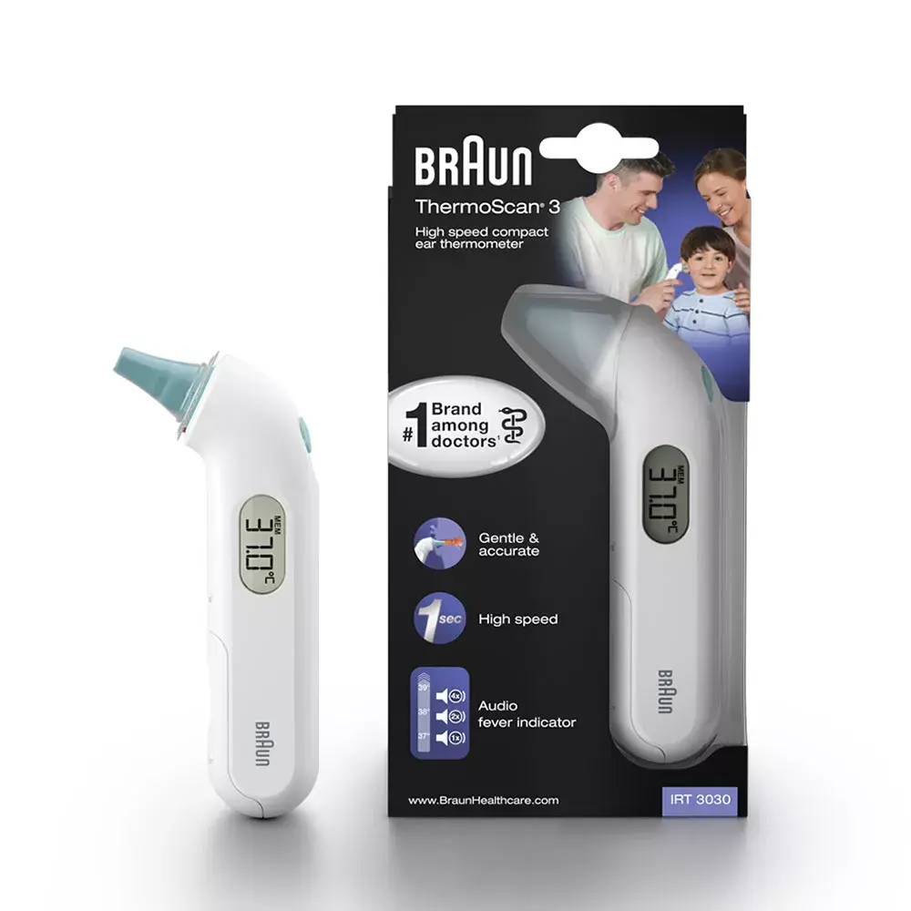 Контактный ушной термометр BRAUN ThermoScan 3 IRT3030 Photo 2