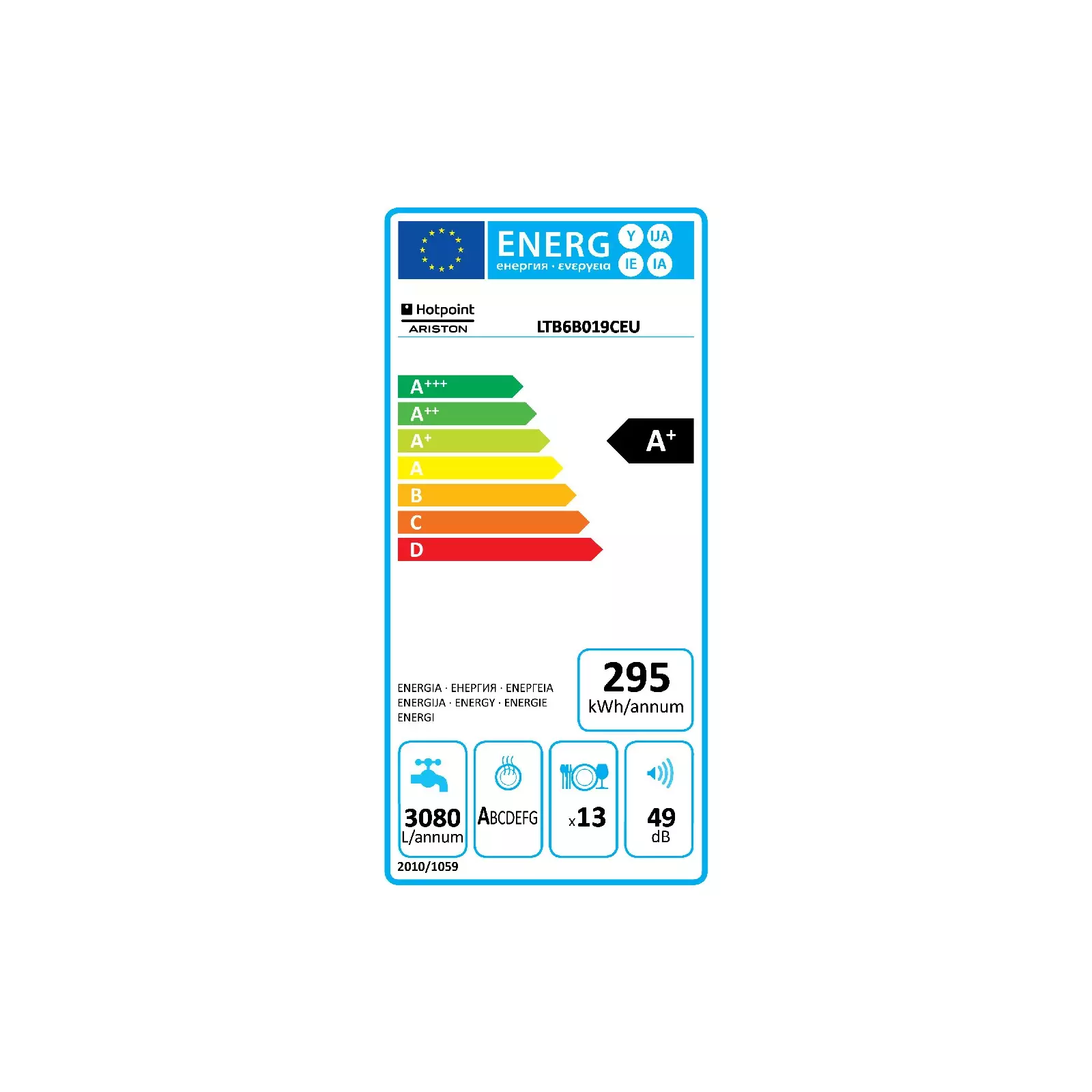 Hotpoint LTB 6B019 C EU Photo 2