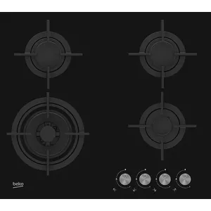 Beko HILW64222S plīts virsmas sildelements Melns Iebūvēts Gāzes 4 zone(s)