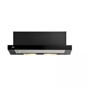 Semi built-in cooker hood BEKO CTB6250B, 600 mm, 420 m³/h, metal grease filters, 2 speeds, black