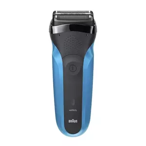 Бритвенный станок с триммером BRAUN Series 3 310s — 2 SensoFoil, на батарее, влажная/сухая стрижка, черно-синий