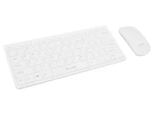 Mini wireless keyboard and mouse set BLOW KM-2 — RF wireless, 78-key QWERTY, English, white