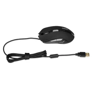 Проводная оптическая мышь IBOX Aurora A-1 — праворучная, 6 кнопок, 2400 DPI, USB Type-A, LED подсветка, кабель 1.8 м