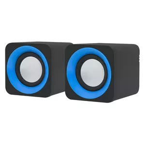 2-way Wired PC Speakers BLOW MS-23, 2.0 channels, 3 W RMS, 280–18000 Hz, Black/Blue/Grey