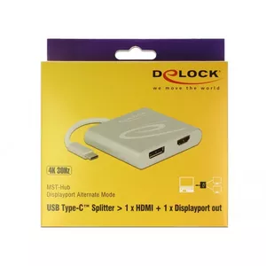 USB graphics adapter DeLOCK 87716 2560 x 1440 pixels Silver