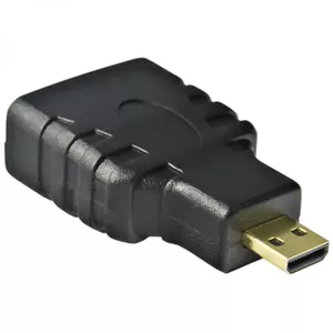 Adapteris Akyga AK-AD-10 — HDMI Type A (Standard) uz HDMI Type D (Micro), melns ar zelta kontaktiem