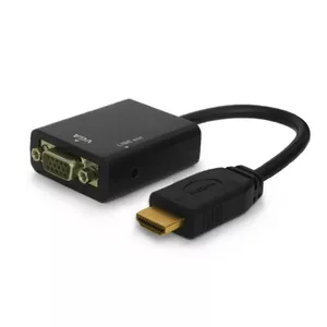 Адаптер видео кабеля Savio CL-23 0.5 м VGA HDMI Type A Черный