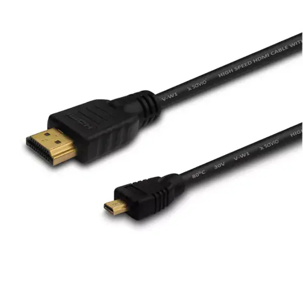HDMI kabelis SAVIO CL-39 1 m Type A→Type D Photo 2