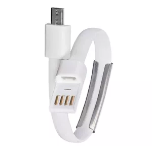 USB kabelis Akyga AK-AD-34 USB 2.0, USB A uz Micro-USB B, 0.23 m, balts