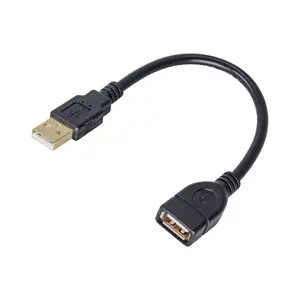 USB A to USB A cable Akyga AK-USB-23, USB 2.0, 0.15 m, black