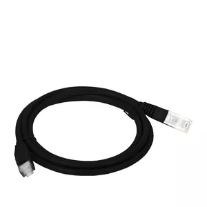 Network cable A-LAN KKU5CZA2 RJ-45 Cat5e, U/UTP, stranded conductor, 2 m, black, PE jacket, 100 MHz