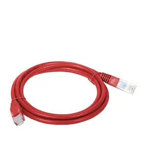 Network cable A-LAN KKU5CZE1 Cat5e U/UTP 1 m, RJ-45 male–male, 26/7 AWG, red