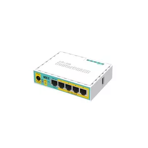Mikrotik hEX PoE lite ar vadiem pievienojams rūteris Ātrais Ethernet Balts