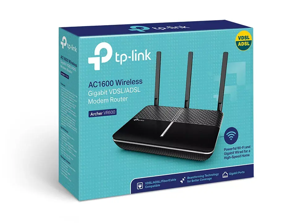 TP-Link AC1600 Беспроводной гигабитный VDSL/ADSL модем-роутер Photo 5