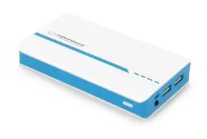 Esperanza EMP107WB Power Bank 11000 mAh, Blue and White, Universal Compatibility